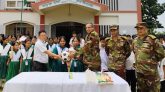 নানিয়ারচর জোন কর্তৃক বন্দুকভাঙ্গা উচ্চ বিদ্যালয়ের শিক্ষার্থীদের ক্রীড়া সামগ্রী বিতরণ