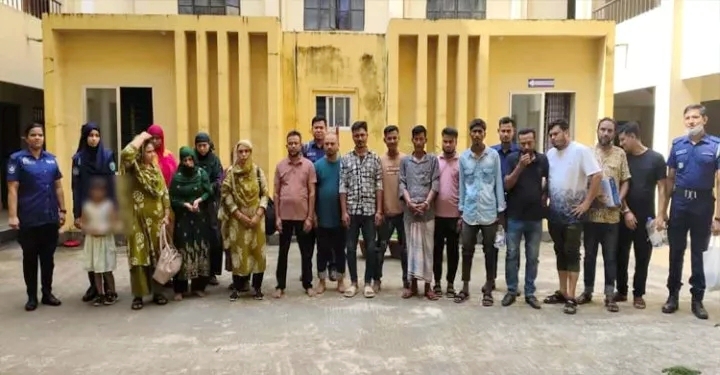 গোয়াইনঘাটে মানব পাচার চক্রের সদস্যসহ আটক ১৯