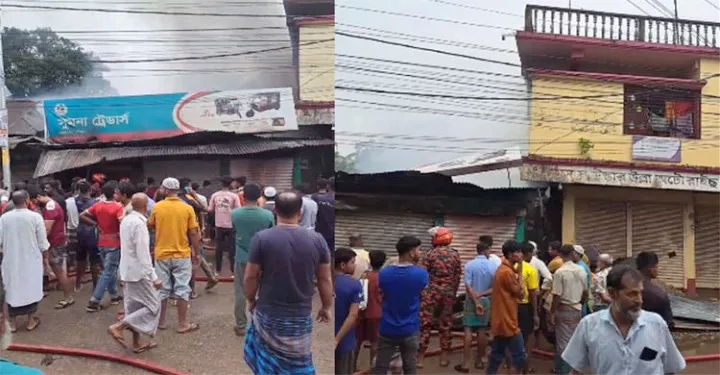 হবিগঞ্জে অগ্নিকাণ্ডে প্রায় কোটি টাকার ক্ষয়ক্ষতি