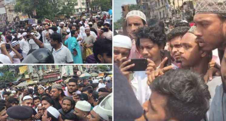 কলকাতার রাস্তায় জুমার নামাজ পড়তে বাধা পুলিশের, ব্যাপক উত্তেজনা