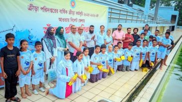 সিলেটে জেলা পর্যায়ের সাঁতার প্রতিযোগিতা অনুষ্ঠিত