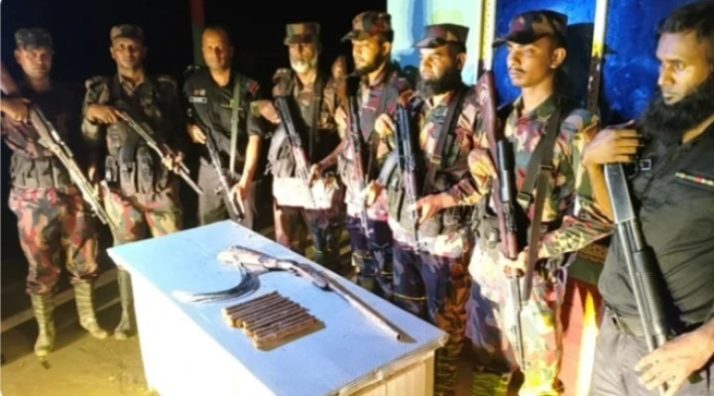 জকিগঞ্জ সীমান্তে ওয়ান শুটার গান, ডেটোনেটর ও বিস্ফোরক উদ্ধার