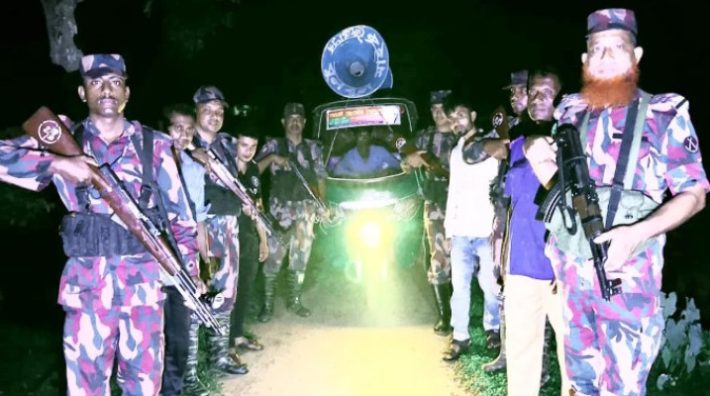 সিলেট সীমান্তে বিজিবির সতর্কতামূলক মাইকিং