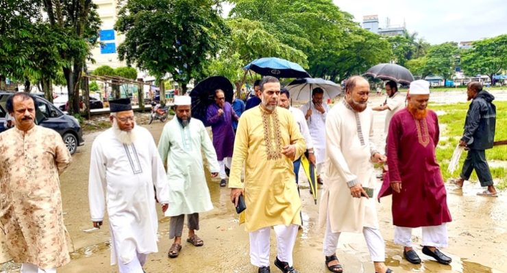 সিলেটে ১১ দলীয় ঐক্যের নেতৃবৃন্দের আলিয়া মাঠ পরিদর্শন
