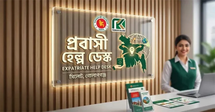 গোলাপগঞ্জে ‘প্রবাসী হেল্প ডেস্ক’র উদ্বোধন, হটলাইনে সেবা মিলবে ২৪ ঘণ্টা