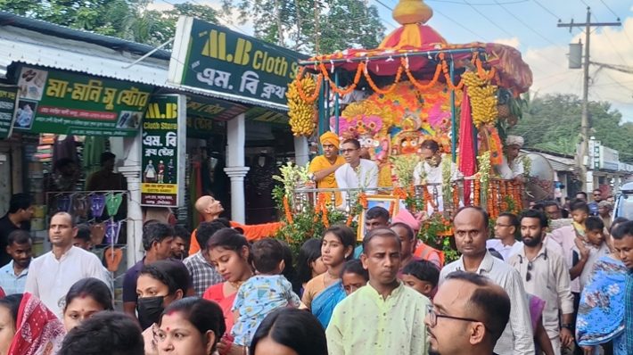 কমলগঞ্জে শ্রী শ্রী জগন্নাথদেবের উল্টো রথযাত্রা অনুষ্ঠিত