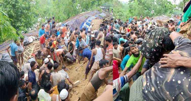 কক্সবাজারের রোহিঙ্গা ক্যাম্পে পাহাড়ধসে নিহত ৮