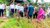 কমলগঞ্জে কমলা গাছ কাটার ঘটনায় উচ্চতর তদন্ত কমিটির ঘটনাস্থল পরিদর্শন