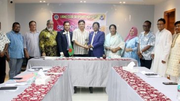 লায়ন্স ক্লাব অব সিলেট হলি সিটির দায়িত্ব হস্তান্তর সম্পন্ন