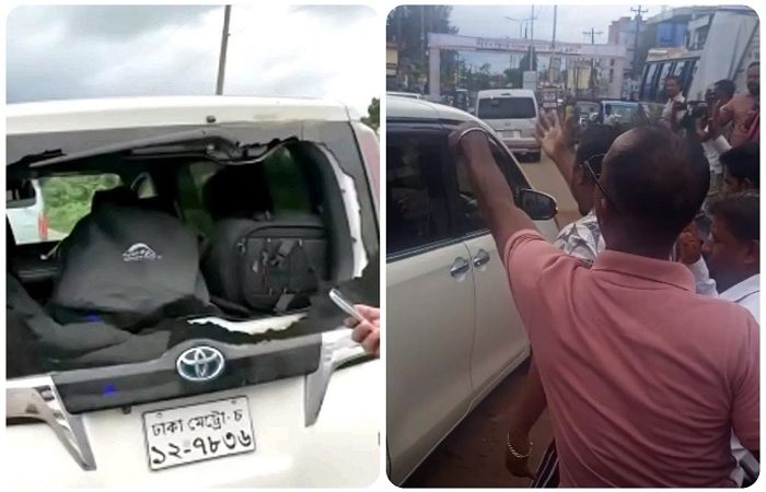 গোলাপগঞ্জে এনসিপি নেতা সারজিসের গাড়িতে হামলা, ভাংচুর
