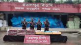 সিলেট সীমান্তে ৭৩ লাখ টাকার চোরাচালানী পণ্য আটক