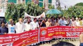 সিলেট জেলা ট্রাক পিকআপ শ্রমিক ইউনিয়নের মানববন্ধন
