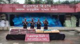 সিলেট সীমান্তে ৪৬ লাখ টাকার ভারতীয় চোরাচালানি পণ্য জব্দ