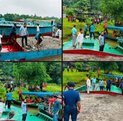 গোয়াইনঘাটে অবৈধ পাথর উত্তোলনের অভিযোগে ৮ জন আটক