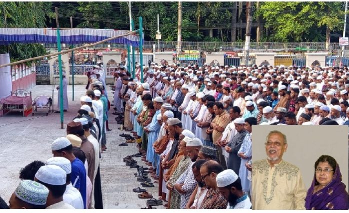 সাত্তার ও সুরাইয়া দম্পতির জানাযায় মানুষের ঢল, প্রবাস থেকে এসে অংশ নিলেন ছেলে