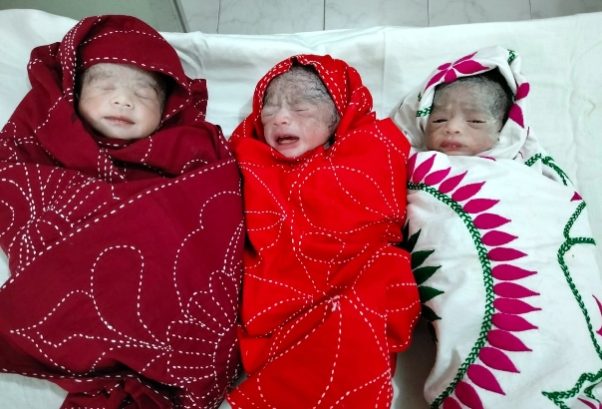 সিলেটে একসাথে তিন সন্তানের জন্ম দিলেন ডলি বেগম