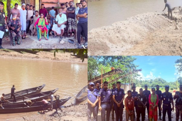 জৈন্তাপুরে টাস্কফোর্সের অভিযান, ২৭ নৌকা ধ্বংস