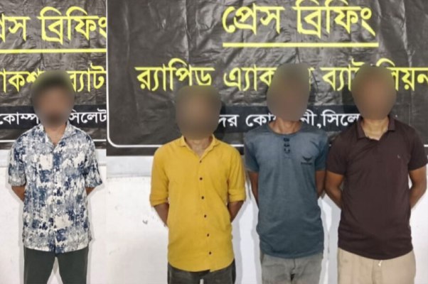 দক্ষিণ সুরমার লালাবাজারে জুয়া চক্রের ৪ সদস্য আটক