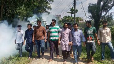 শাবিপ্রবি ছাত্রদলের পরিষ্কার-পরিচ্ছন্নতা অভিযান