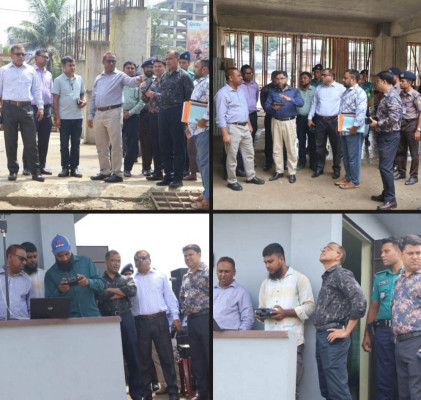 এসএমপির নির্মাণাধীন স্থাপনা ও ড্রোন কার্যক্রম পরিদর্শন করলেন অতিরিক্ত আইজিপি