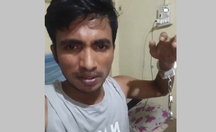 সুনামগঞ্জে পুলিশের কাছ ছিনিয়ে নেওয়া আসামি হাতকড়াসহ লাইভে!