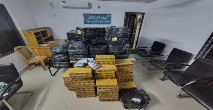 সিলেটে সাড়ে ৮ লাখ টাকার ভারতীয় পণ্যসহ নোহা গাড়ি আটক