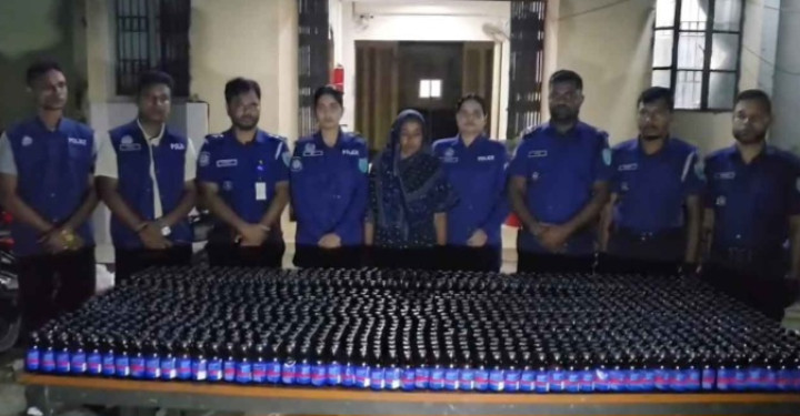 গোয়াইনঘাটে ২৪ লাখ টাকার ভারতীয় ফেনসিডিলসহ নারী আটক