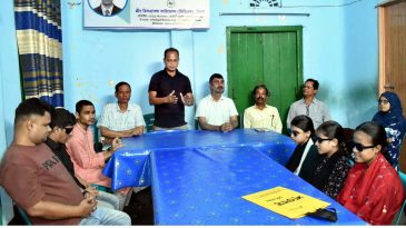সিলেটে প্রতিবন্ধী শিক্ষার্থীদের শিক্ষার উন্নয়নে মহালয়া উদযাপন পরিষদ শ্রীহট্টের আলোচনা সভা