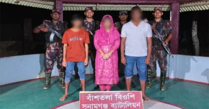 সুনামগঞ্জ সীমান্তে মানবপাচারের অভিযোগে কিশোরীসহ আটক ৩