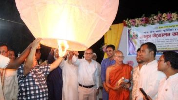 সিলেট বৌদ্ধবিহারে প্রবারণা পূর্ণিমা উদযাপন