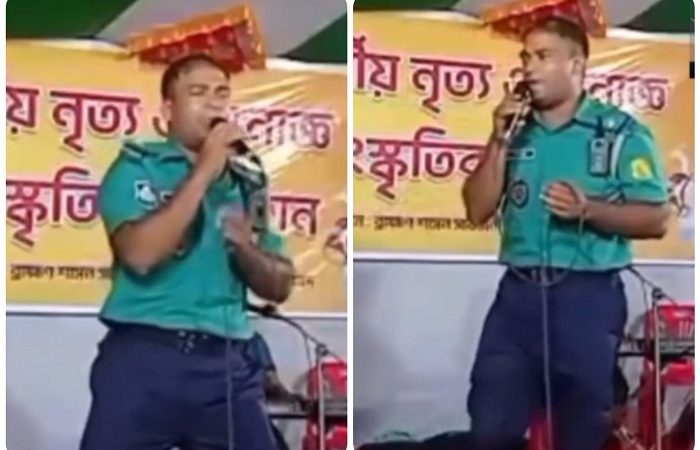 সিলেটে পূজামণ্ডপে গান গেয়ে শাস্তির মুখে পুলিশের এএসআই